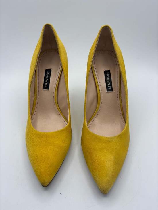 Nine West Shoes - Nine West Yellow Suede Pointed Toe Stiletto Pumps Size 9M